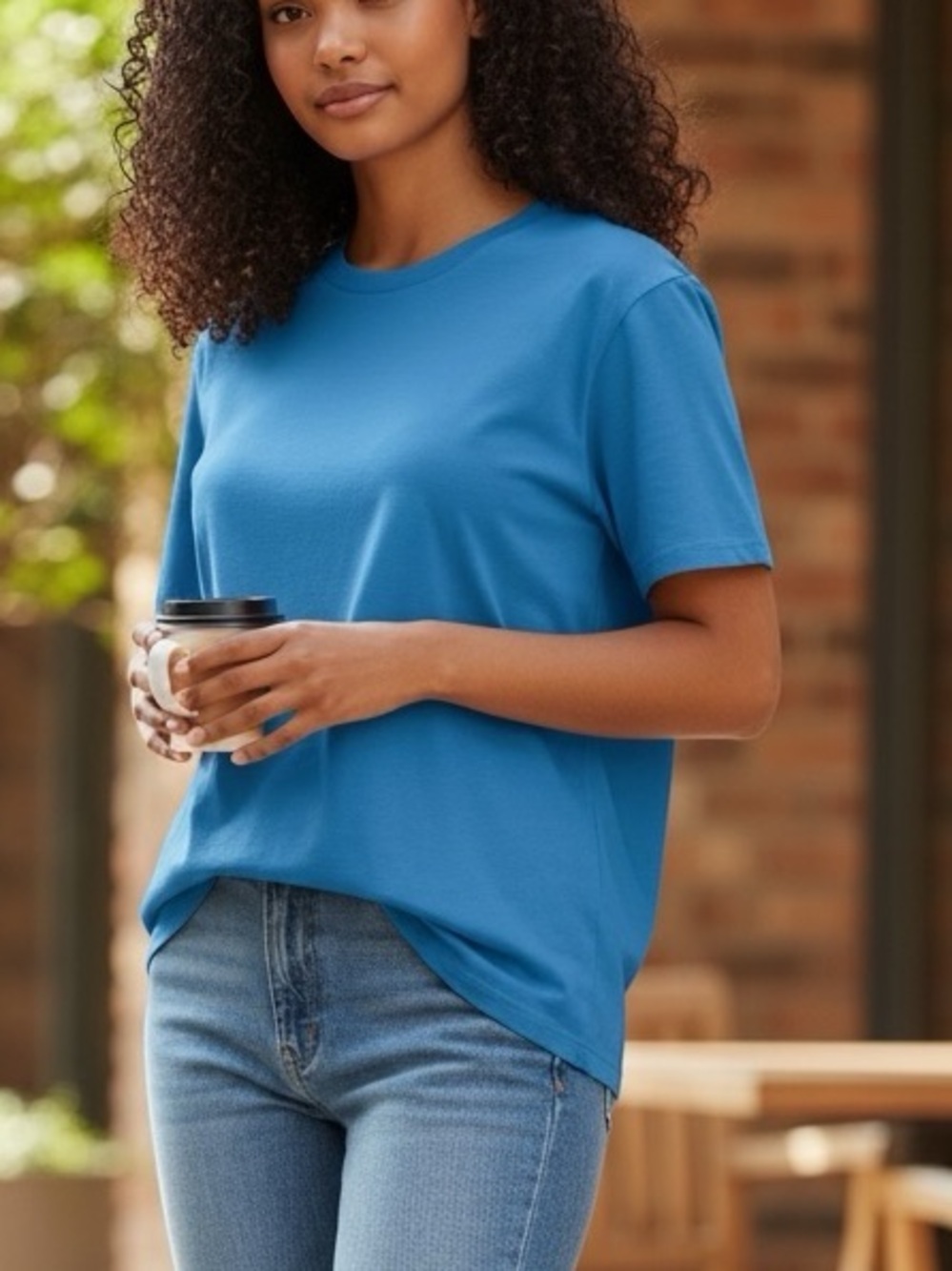 Two by Vince Camuto Electric Blue Short Sleeve Tee